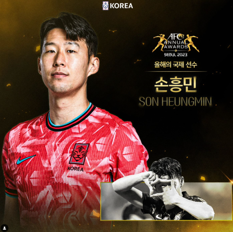 손흥민 AFC ‘올해의 국제선수’ 수상… 통산 4번째 ‘아시아 축구의 별’이 되다