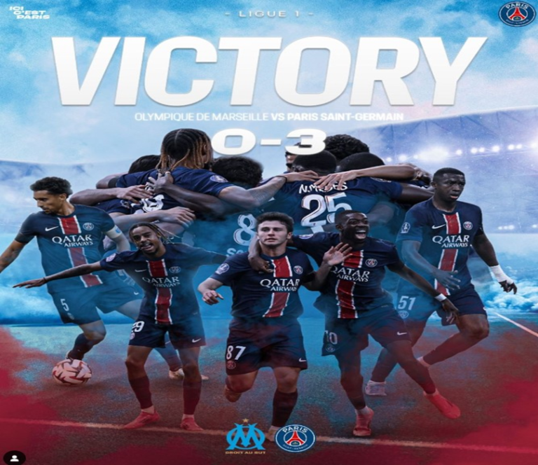 PSG 1명 퇴장당해도 10명으로 마르세유 상대로 3-0 완승