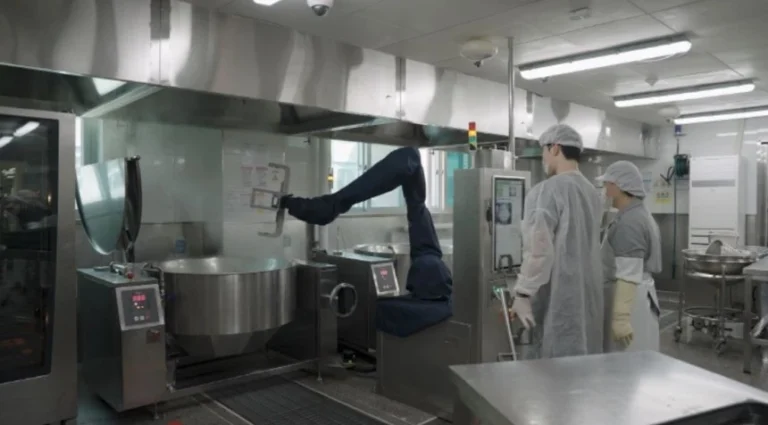 강남구가 조리 로봇 도입으로 급식 노동자의 근무 환경을 개선했다.