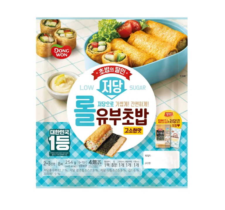 동원F&B가 당과 열량을 줄인 저당 유부초밥을 출시했다.